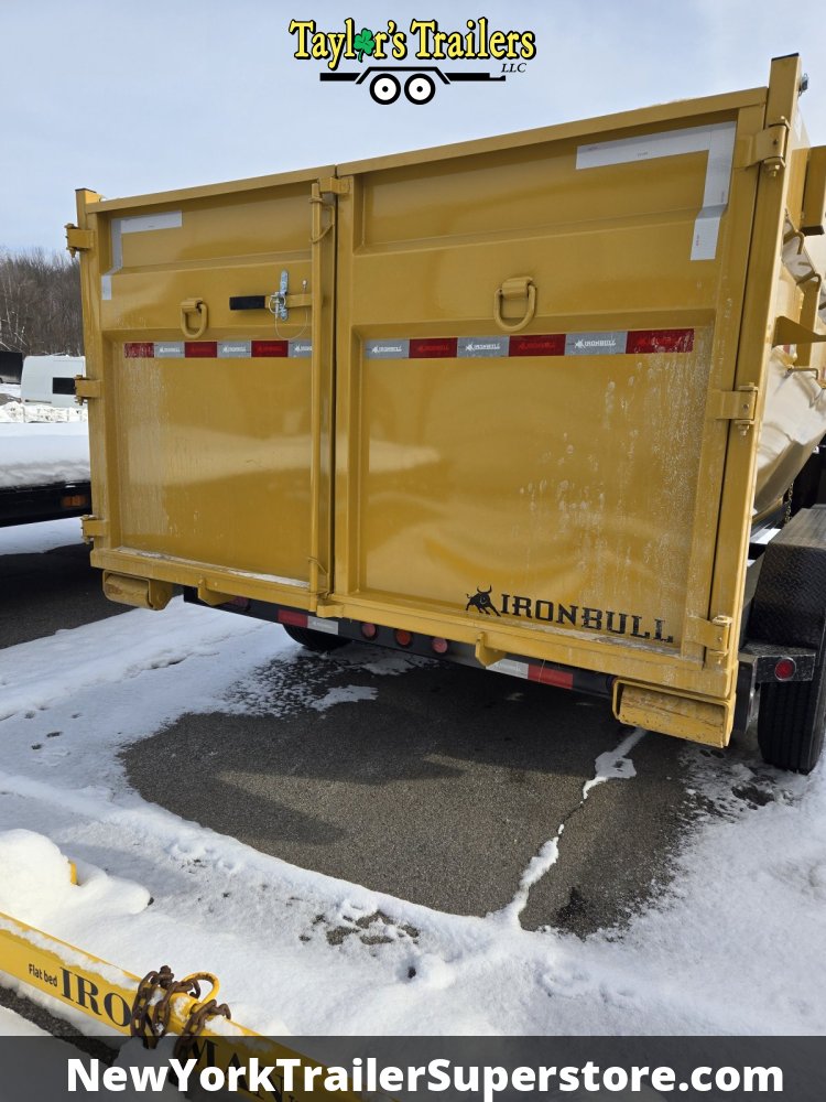 2026 Iron Bull 83x16TA Roll Off Gooseneck Dump Trailer I-Beam 16k GVW w/ 1-Yellow Bin