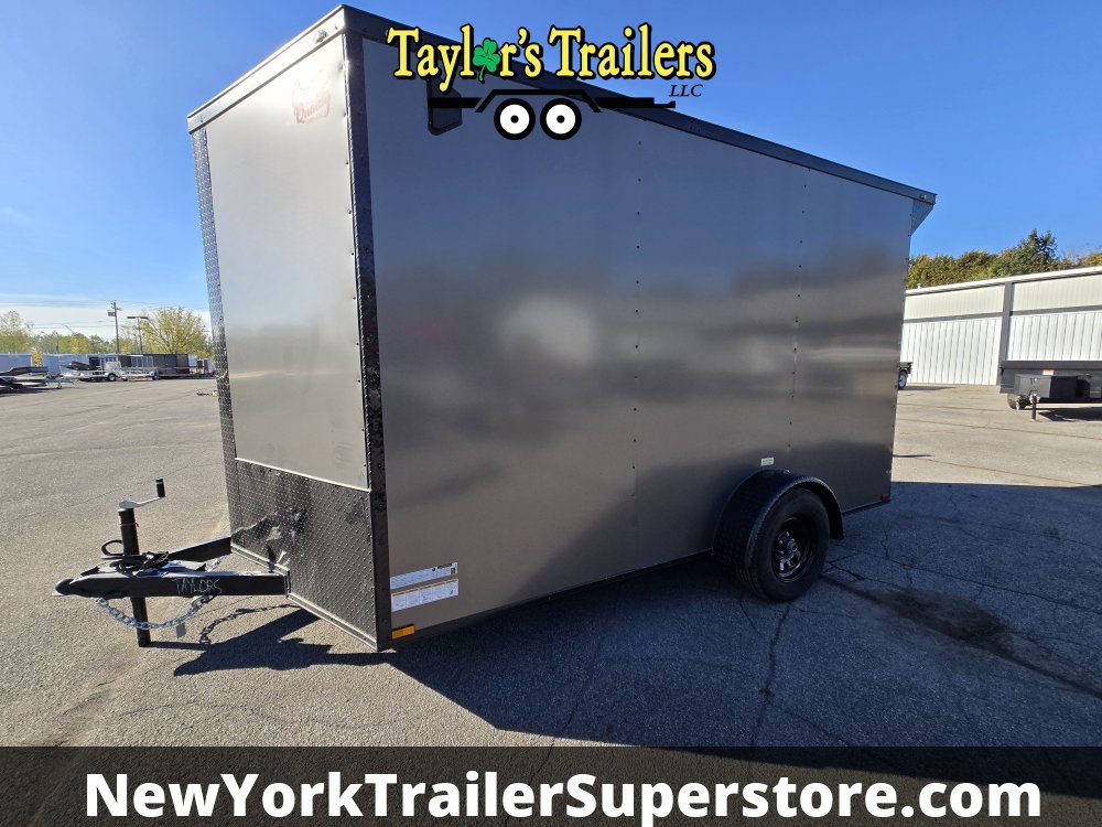2026 Quality Cargo Trailer 7'X12'SA 3500 GVW w/ 7' Ceiling, D-Rings, Blackout & Wing