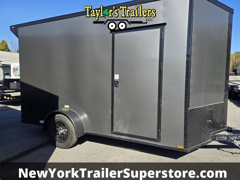 2026 Quality Cargo Trailer 7'X12'SA 3500 GVW w/ 7' Ceiling, D-Rings, Blackout & Wing