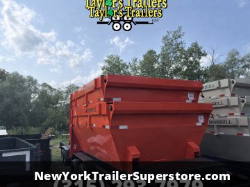 2026 Iron Bull 83x16TA Roll Off Dump Trailer 15k GVW w/ 2 Orange Bins