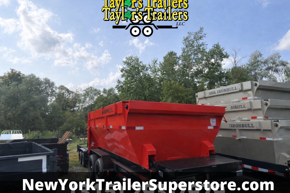 2026 Iron Bull 83x16TA Roll Off Dump Trailer 15k GVW w/ 1 Orange Bin