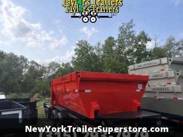 2026 Iron Bull 83x16TA Roll Off Dump Trailer 15k GVW w/ 1 Orange Bin