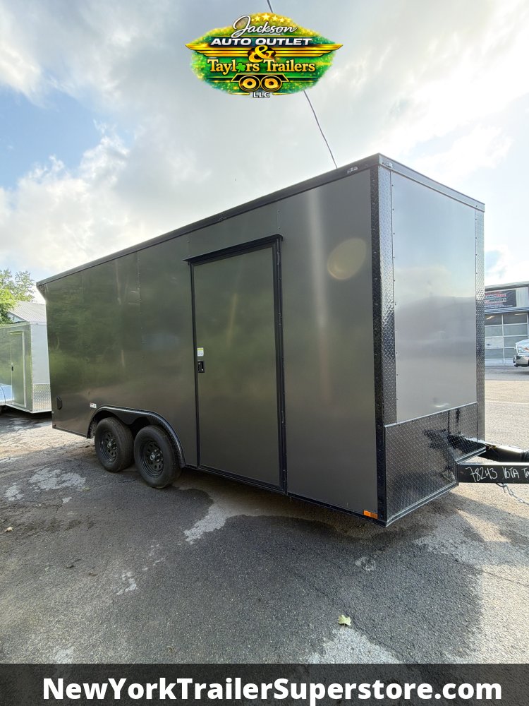 2026 Quality Cargo 8.5 X 16 W/ 7' Ceiling, Rear Wing w/ Lights, Blackout Package