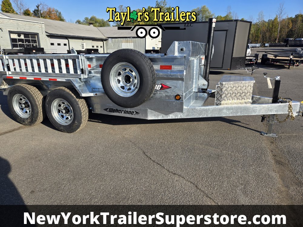 2026 Weberlane 6'x12' Galvanized Dump Trailer 10k GVW w/ Tarp Kit