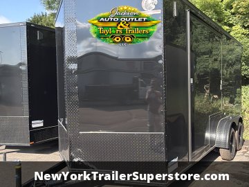 2027 Quality Cargo 7x16 w/ 7'6 Ceiling, Rear Wing w/ Lights, Escape Door, Blackout Package