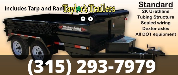 2025 Weberlane 5x10 7K GVW Dump Trailer w/Ramps & Tarp Kit