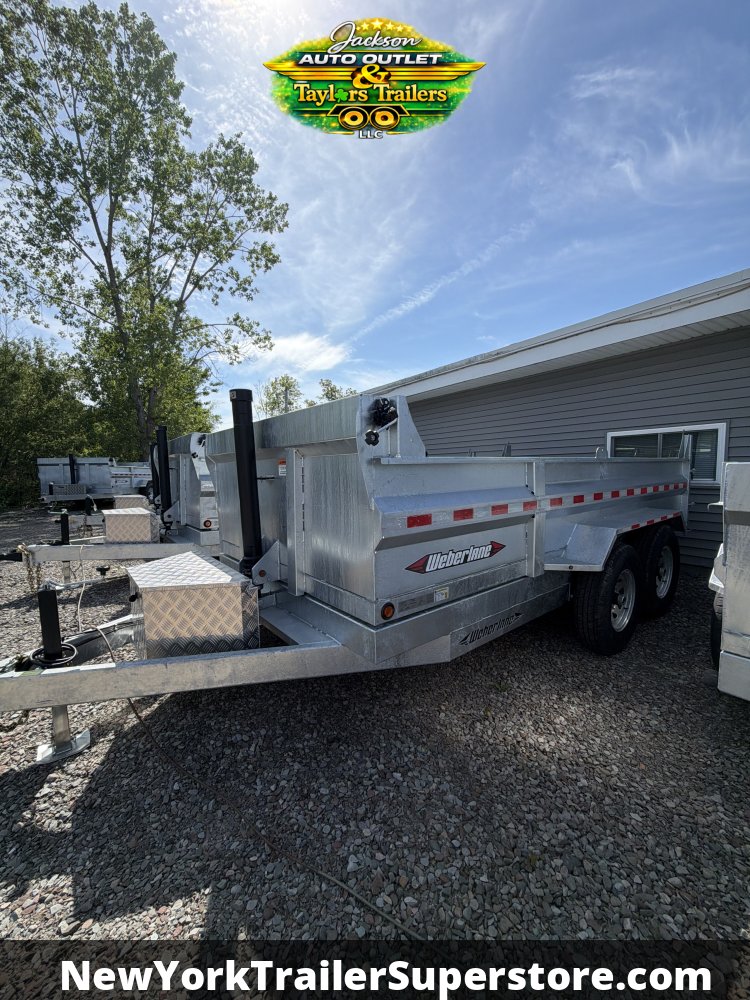 2026 Weberlane 82x14 Galvanized Dump Trailer 15.6K GVW w/Tarp Kit