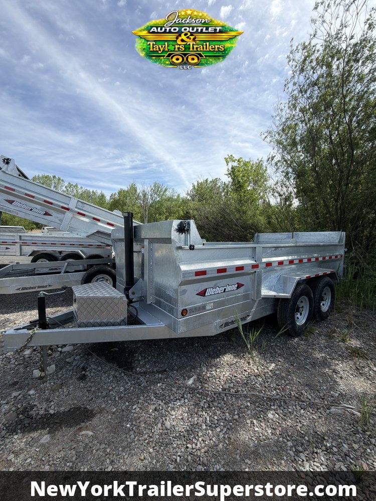 2026 Weberlane 82x14 Galvanized Dump Trailer 15.6K GVW w/Tarp Kit
