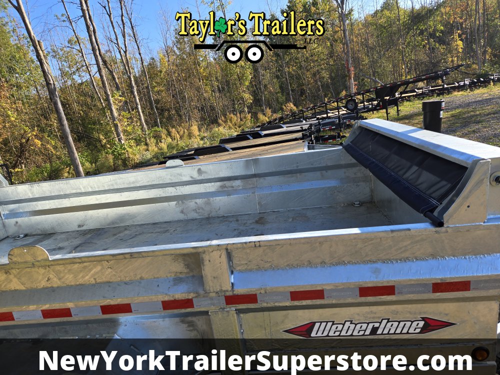 2026 Weberlane 7x14 Galvanized Dump Trailer 15.6K GVW w/Tarp Kit