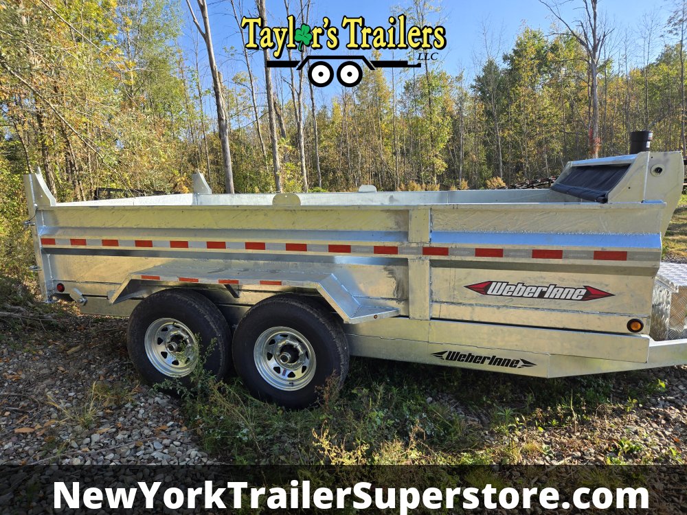 2026 Weberlane 7x14 Galvanized Dump Trailer 15.6K GVW w/Tarp Kit