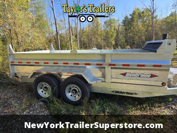 2026 Weberlane 7x14 Galvanized Dump Trailer 15.6K GVW w/Tarp Kit