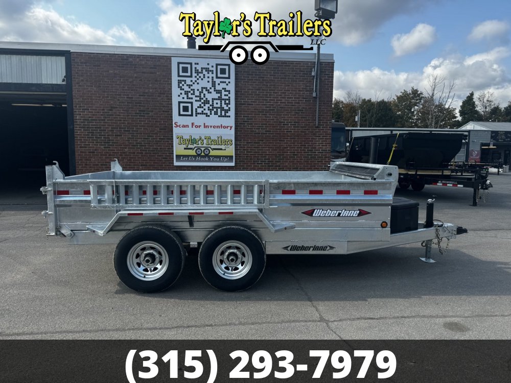2025 Weber Lane 6x10 Dump Trailer 7K GVW Galvanized w/Tarp Kit