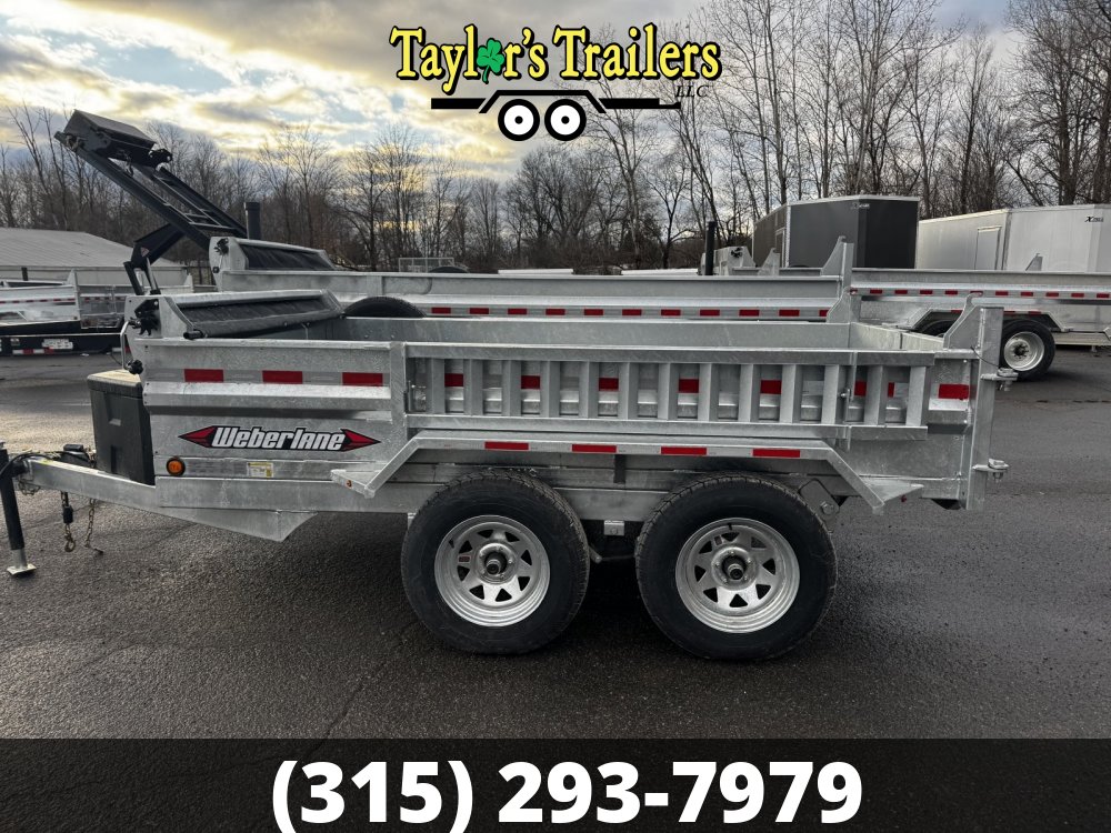 2025 Weberlane 5x10 Galvanized Dump Trailer 7K GVW w/Tarp Kit