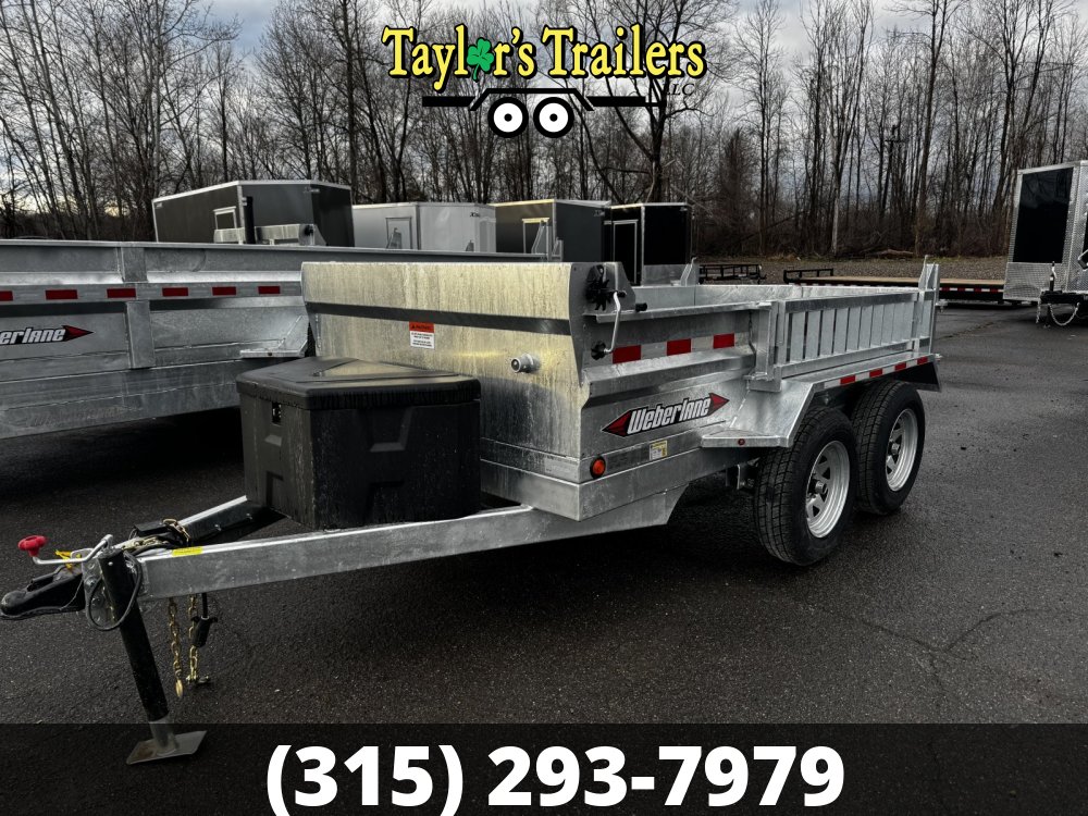 2025 Weberlane 5x10 Galvanized Dump Trailer 7K GVW w/Tarp Kit