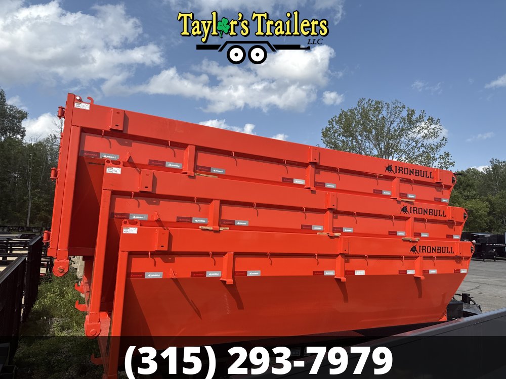 2026 Iron Bull 83x16TA Roll Off Dump Trailer 15k GVW w/ 3 16 Yard Bins & Tarp Kits