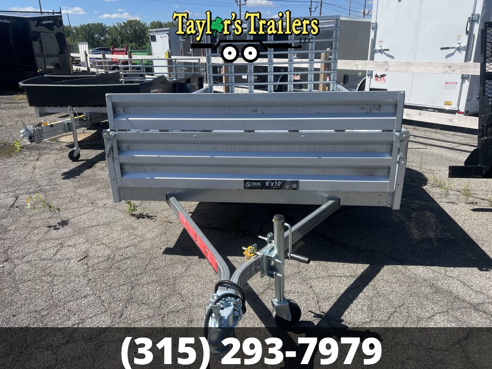2025 Stirling 6x10 SA Galvanized Utility 2990 GVW w/ Solid Sides