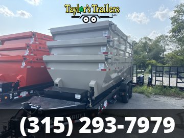 2026 Iron Bull 83x16TA Roll Off Dump Trailer 15k GVW w/ 3 16 Yard Bins & Tarp Kits