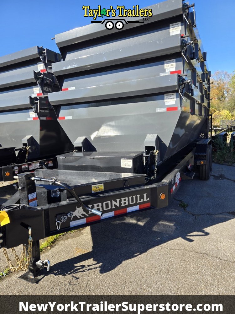 2026 Iron Bull 83x16TA Roll Off Dump Trailer 15k GVW w/ 3 16 Yard Bins & Tarp Kits