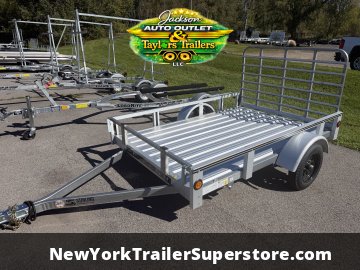 2026 Stirling 5 x 8 SA Galvanized Utility Trailer w/ Rail Sides
