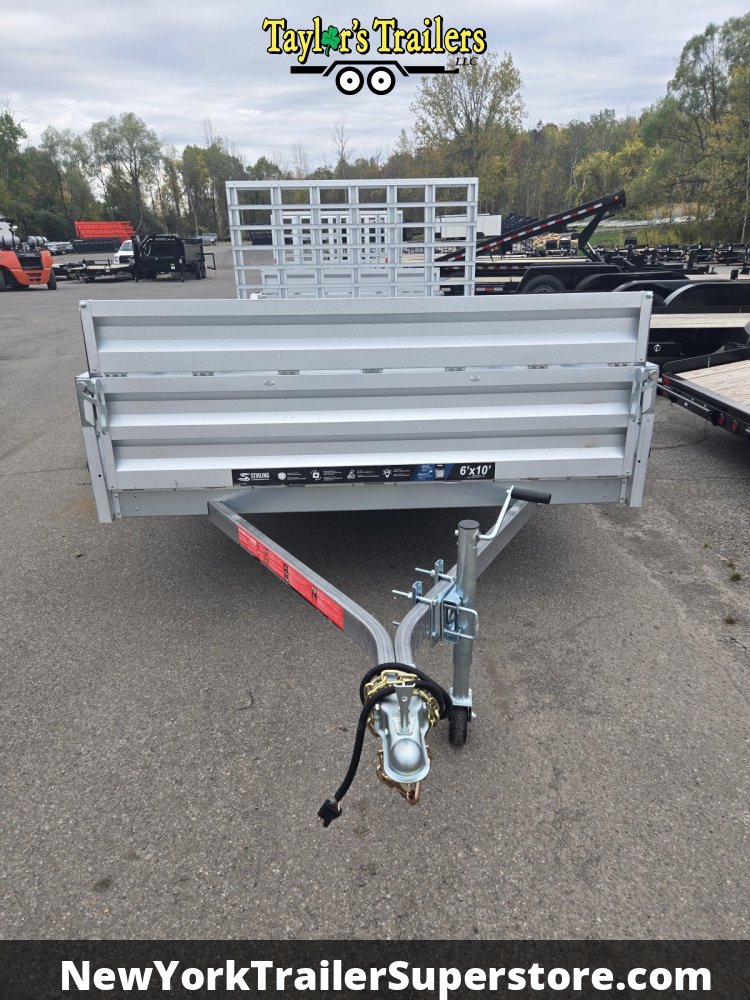 2025 Stirling 6x10SA Galvanized Utility 2990GVW w/ Solid Sides