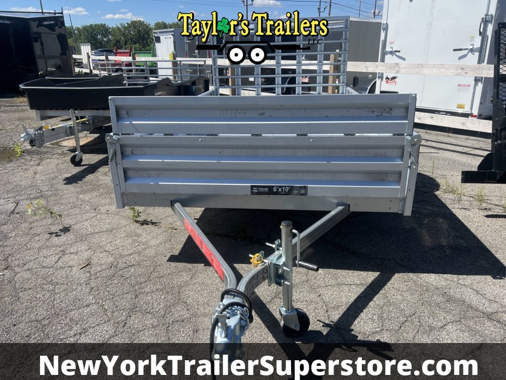2025 Stirling 6x10SA Galvanized Utility 2990GVW w/ Solid Sides