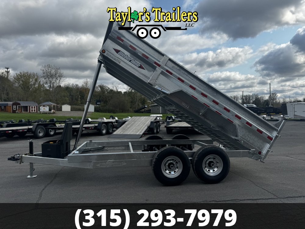 2025 Weberlane 7x14 15K GVW Gavanized Dump Trailer 15K GVW w/Tarp Kit