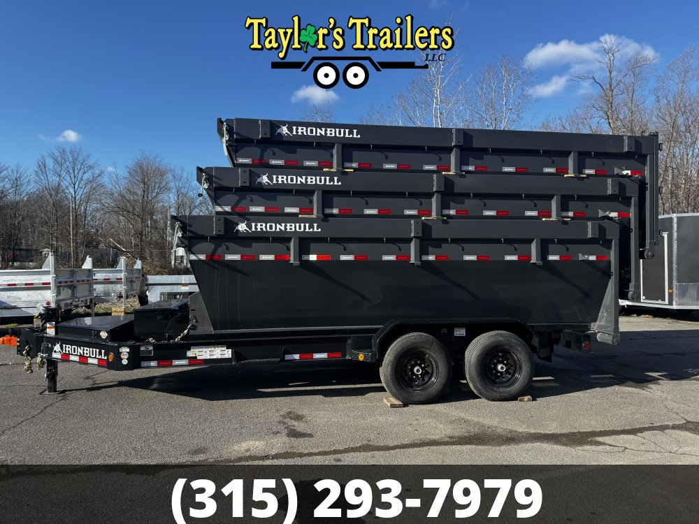 2025 Iron Bull 83x16 Roll Off Dump Trailer With Three Bins w/Tarp Kits 14,000 GVW