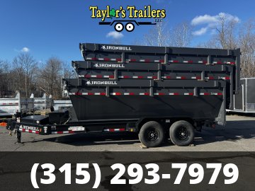 2025 Iron Bull 83x16 Roll Off Dump Trailer With Three Bins w/Tarp Kits 14,000 GVW