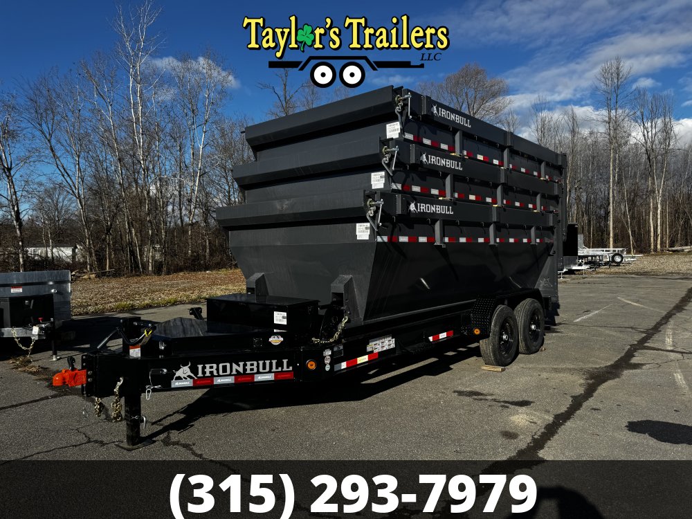 2025 Iron Bull 83x16 Roll Off Dump Trailer With Three Bins w/Tarp Kits 14,000 GVW