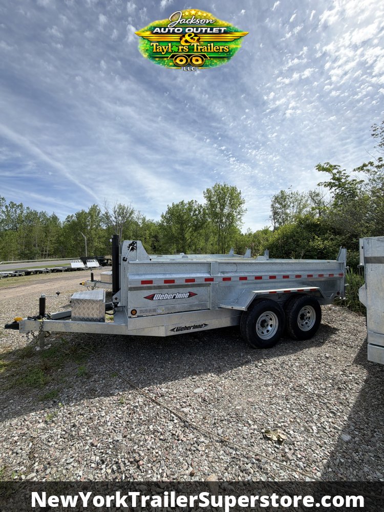 2026 Weberlane 82x14 Galvanized Dump Trailer 15.6K GVW w/Tarp Kit