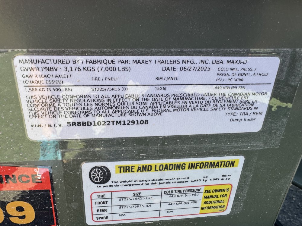 MAXX-D 5x10 7,000 Dump