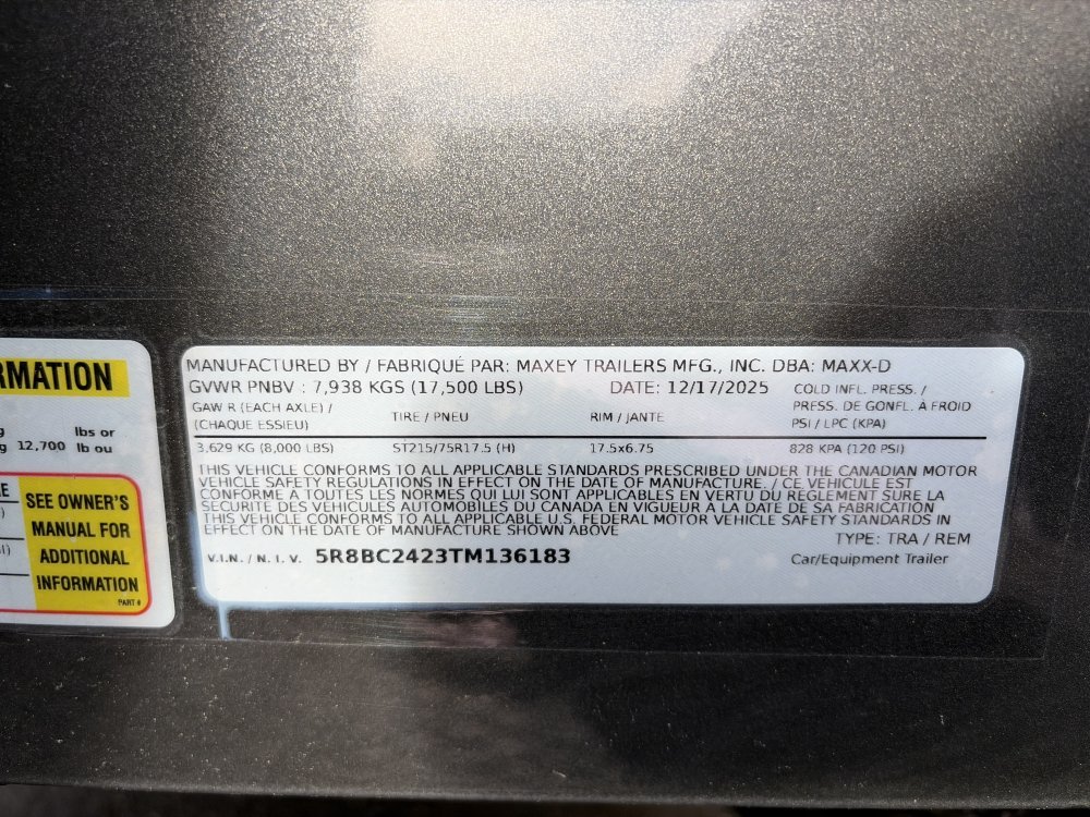 Maxx-D 8.5x24 17,500 Tilt