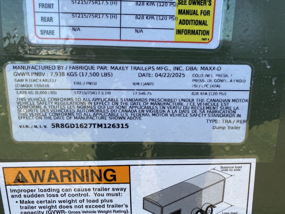 MAXX-D 7x16 17,500 Dump