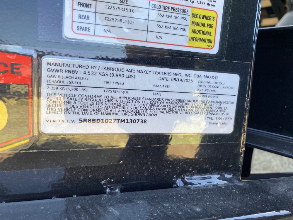 MAXX-D 5x10 9,990 Dump