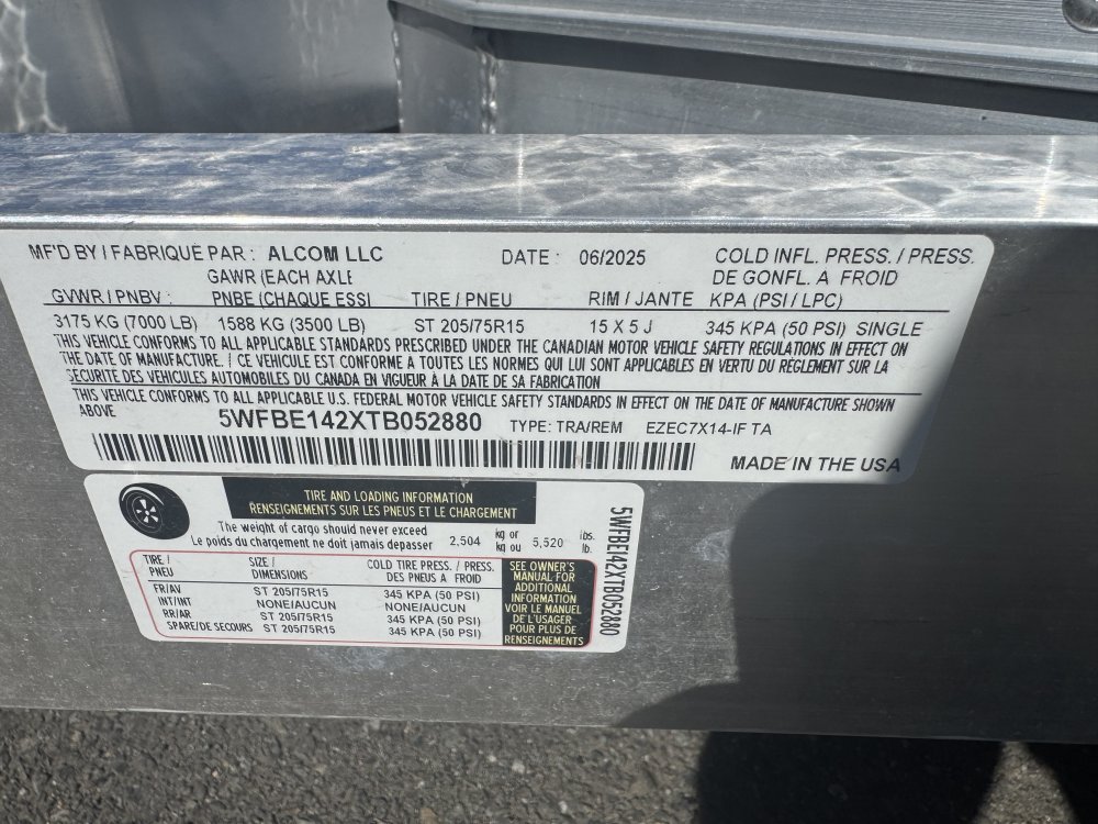 EZ Hauler 7x14 7,000 Enclosed