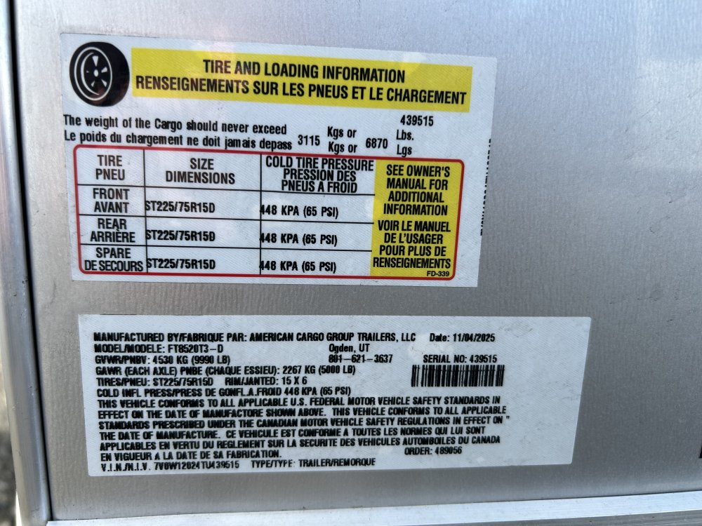 Wells Cargo 8.5x20 9,990 Enclosed Cargo