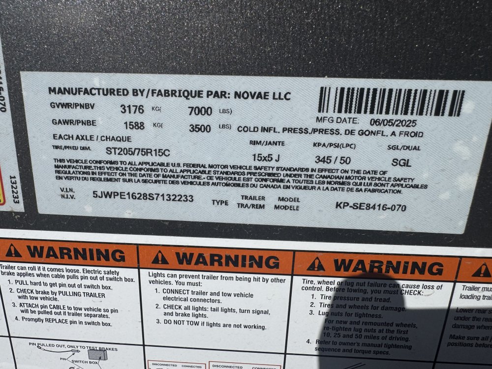 Pace American 7x16 7,000 Enclosed