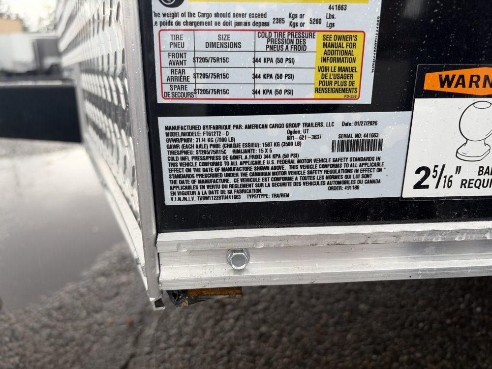 Wells Cargo 6x12 7,000 Enclosed Cargo