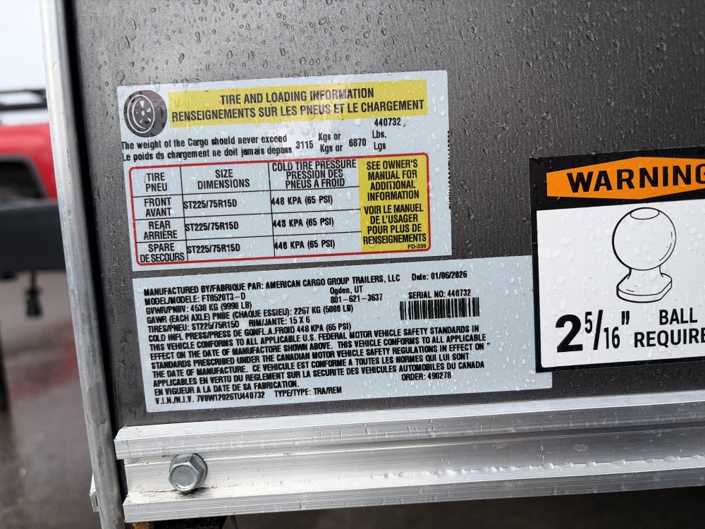 Wells Cargo 8.5x20 9,990 Enclosed Cargo