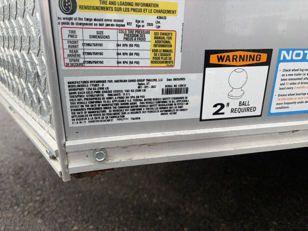 Wells Cargo 5x8 2,990 Enclosed Cargo