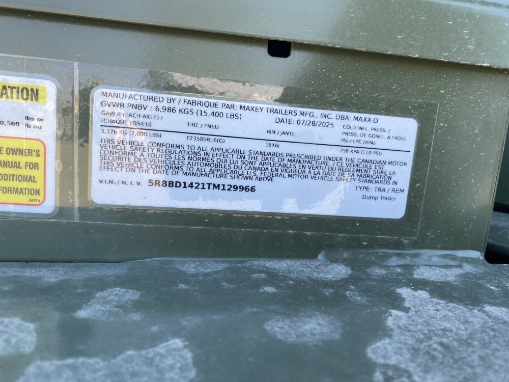 MAXX-D 7x14 15,400 Dump