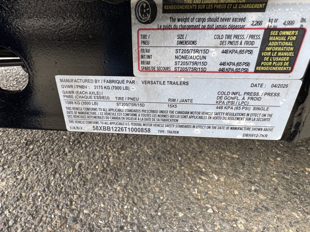 Versatile 6x12 7,000 Utility
