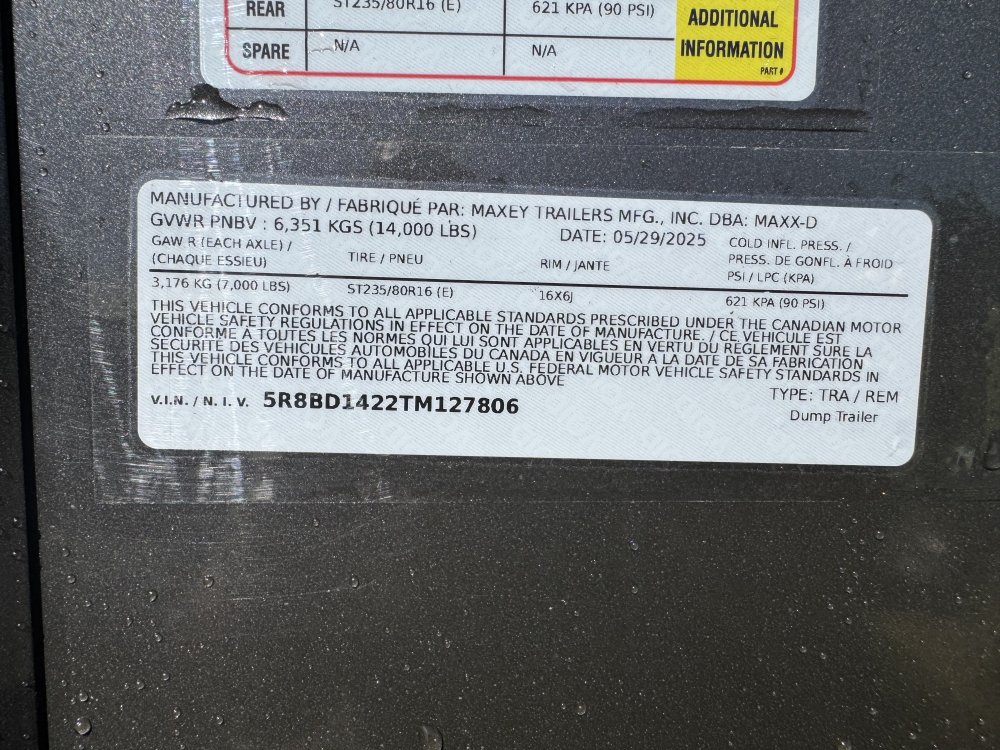 MAXX-D 7x14 14,000 Dump