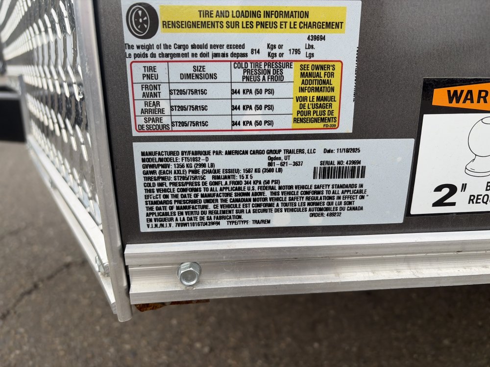 Wells Cargo 5x10 2,990 Enclosed Cargo