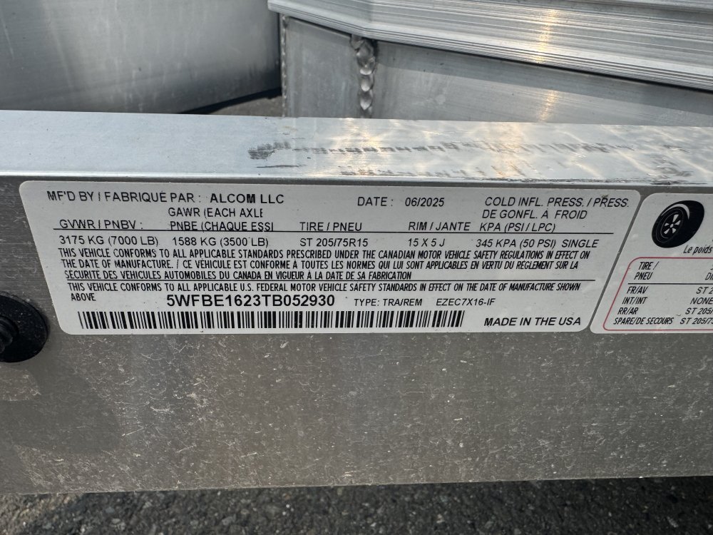 EZ Hauler 7x16 7,000 Enclosed