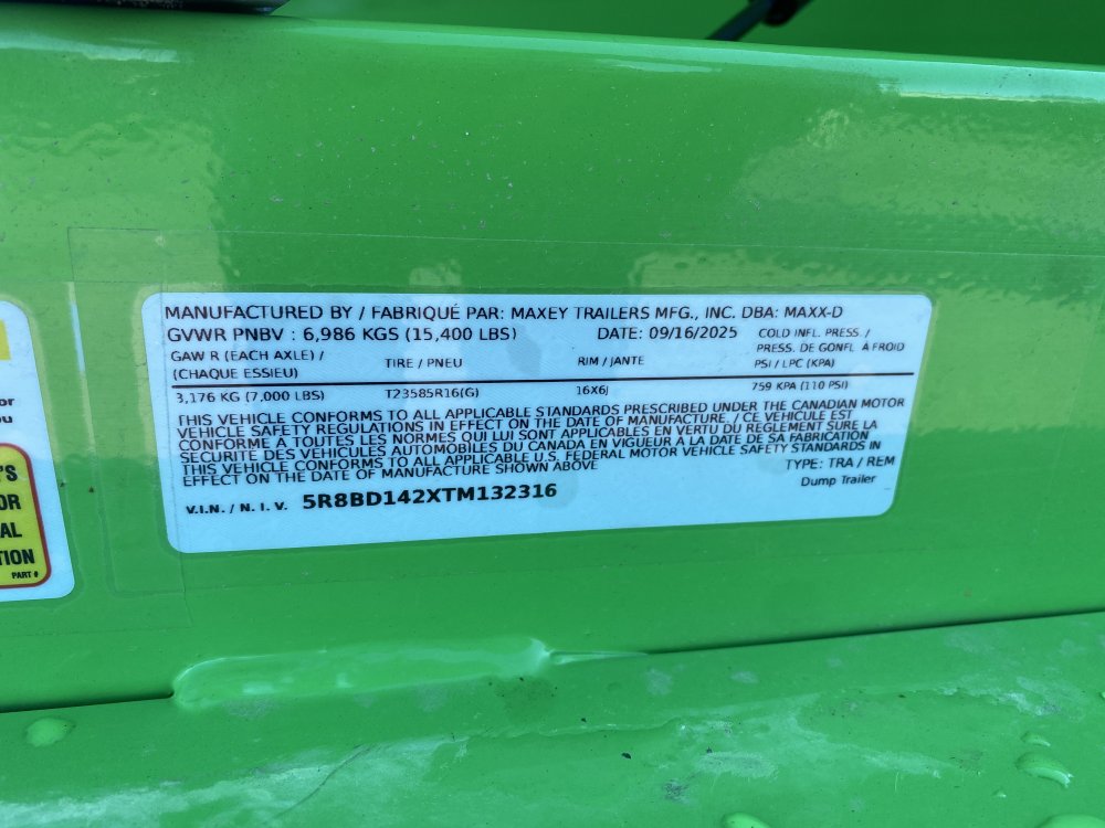 MAXX-D 7x14 15,400 Dump