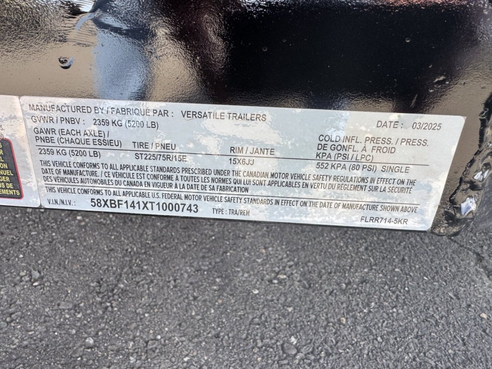 Versatile 7x14 5,200 Utility