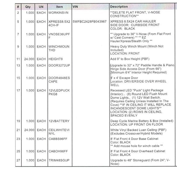 Xpress 8.5x24 9,990 Enclosed