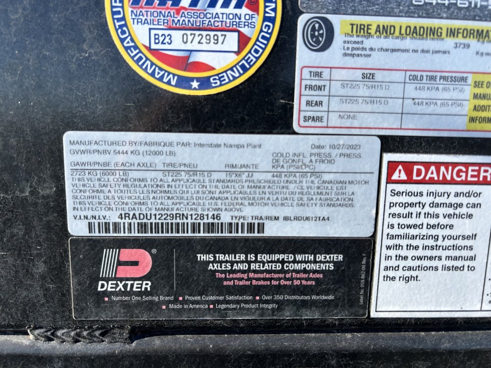 Interstate 6x12 12,000 Dump