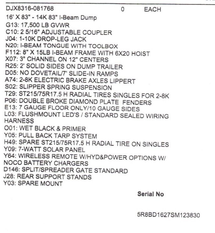 MAXX-D 7x16 17,500 Dump